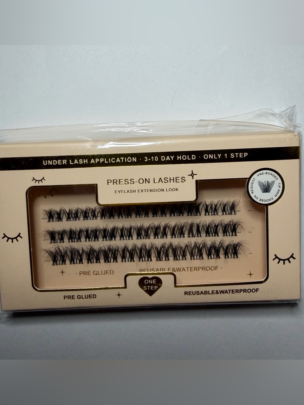 Press-On Cluster Lashes - Black